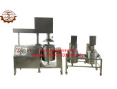 Máy khuấy đồng hóa hút chân không kết hợp 2 bồn khuấy gia nhiệt
