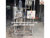 Hệ thống bồn khuấy gia nhiệt có bồn đỗ liệu và van xã