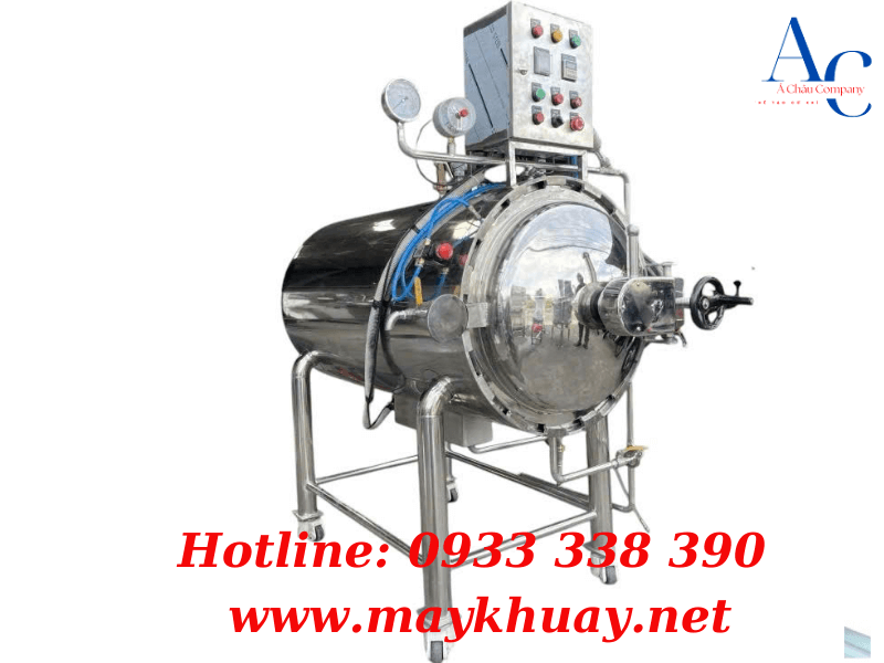 Nồi Hấp Tiệt Trùng Công Nghiệp 300 Lít Buồng Ngang