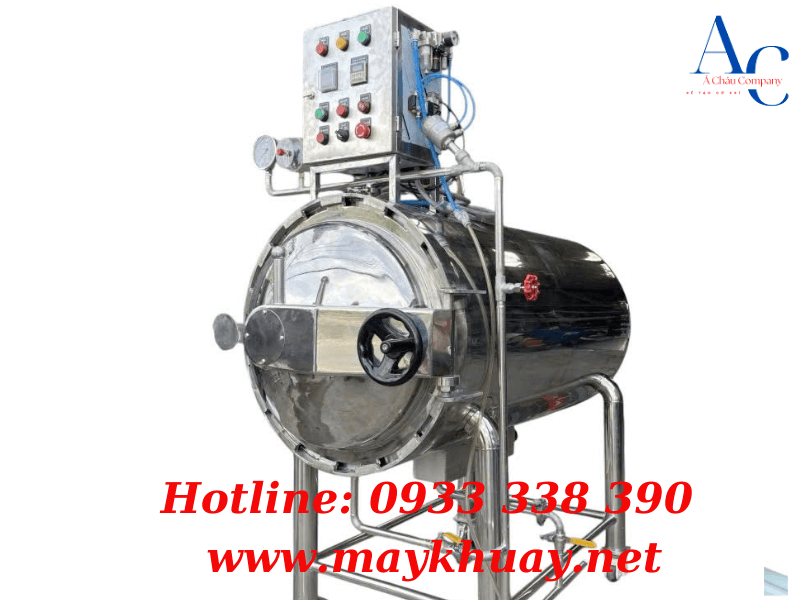 Nồi Hấp Tiệt Trùng Công Nghiệp 500 Lít Buồng Ngang