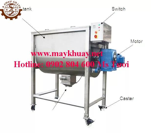 Máy trộn bột khô công nghiệp nằm ngang 100kg