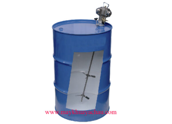 máy khuấy dung môi gắn lỗ miệng thùng 200 lít