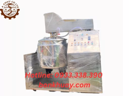 Bồn khuấy trộn mỹ phẩm kết hợp bơm hút chân không