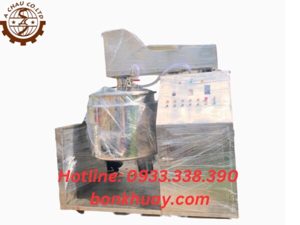 Bồn khuấy trộn mỹ phẩm kết hợp bơm hút chân không