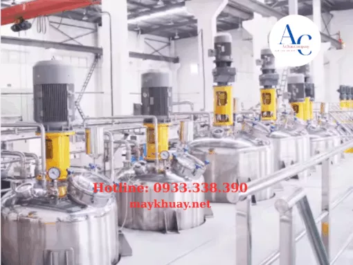 Hệ thống bồn khuấy inox khuấy mỹ phẩm