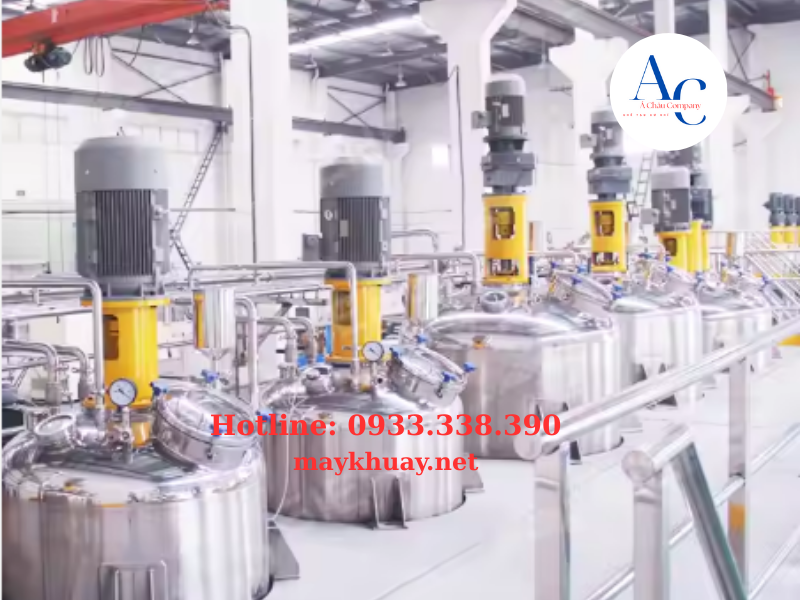 Hệ thống bồn khuấy inox khuấy mỹ phẩm