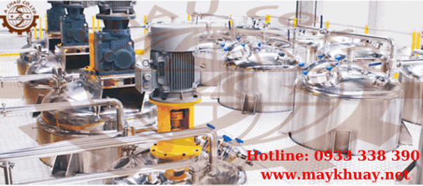 Hệ thống bồn khuấy inox khuấy mỹ phẩm