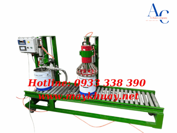 Máy chiết rót kết hợp đóng nắp dành cho thùng thiết