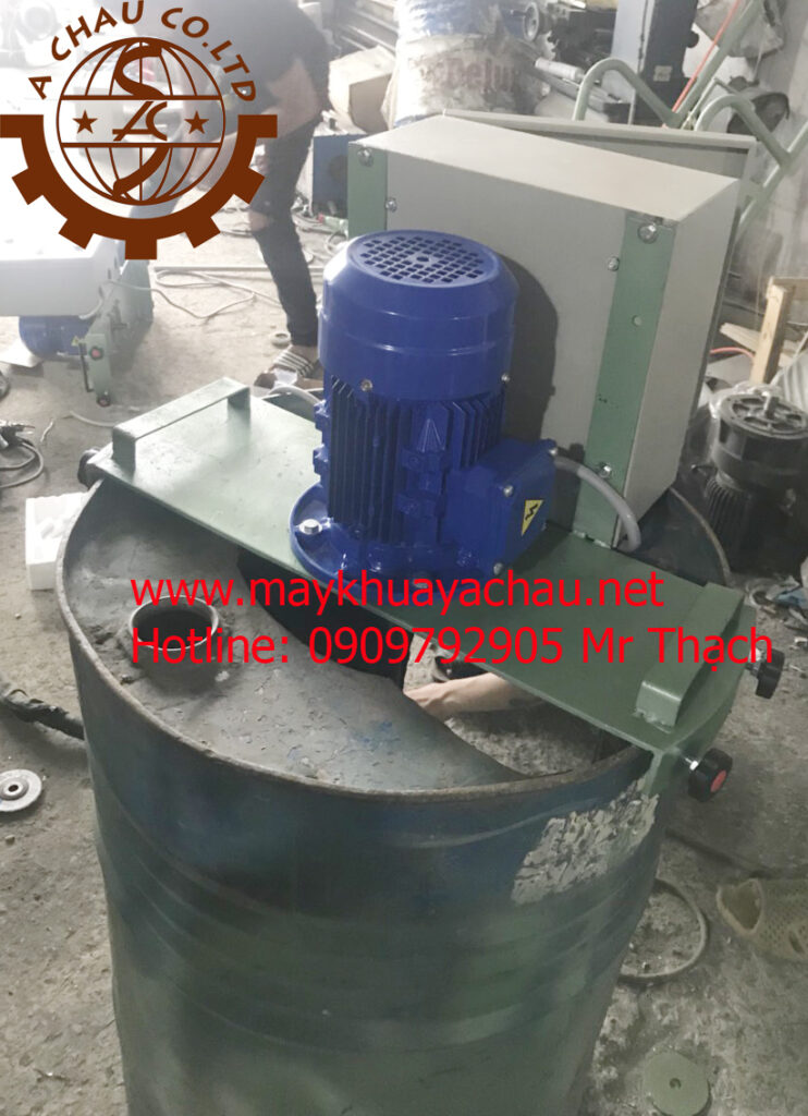 Máy khuấy gá ngang thùng