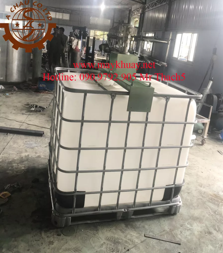 Máy khuấy khí nén thùng IBC 100 lít