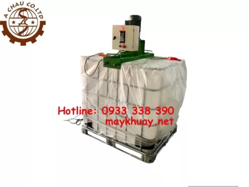 Máy khuấy mực in gá miệng bồn IBC 1000 lít