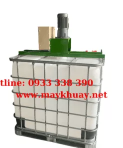 Máy khuấy phân bón gá thùng IBC 1000 lít