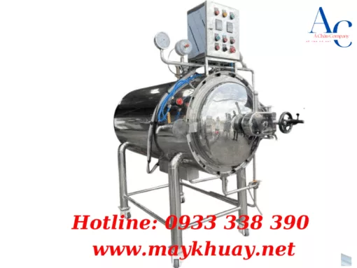 Nồi Hấp Tiệt Trùng Công Nghiệp 300 Lít Buồng Ngang