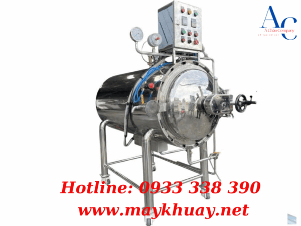 Nồi Hấp Tiệt Trùng Công Nghiệp 300 Lít Buồng Ngang