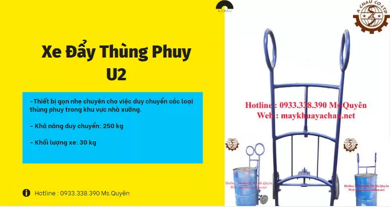 Chuyên cung cấp Xe đẩy phuy dầu U2