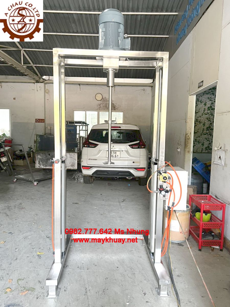 Máy khuấy phân bón nâng hạ khí nén