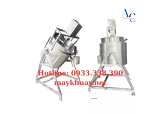 bồn khuấy gia nhiệt 100l nghiêng thùng đổ liệu